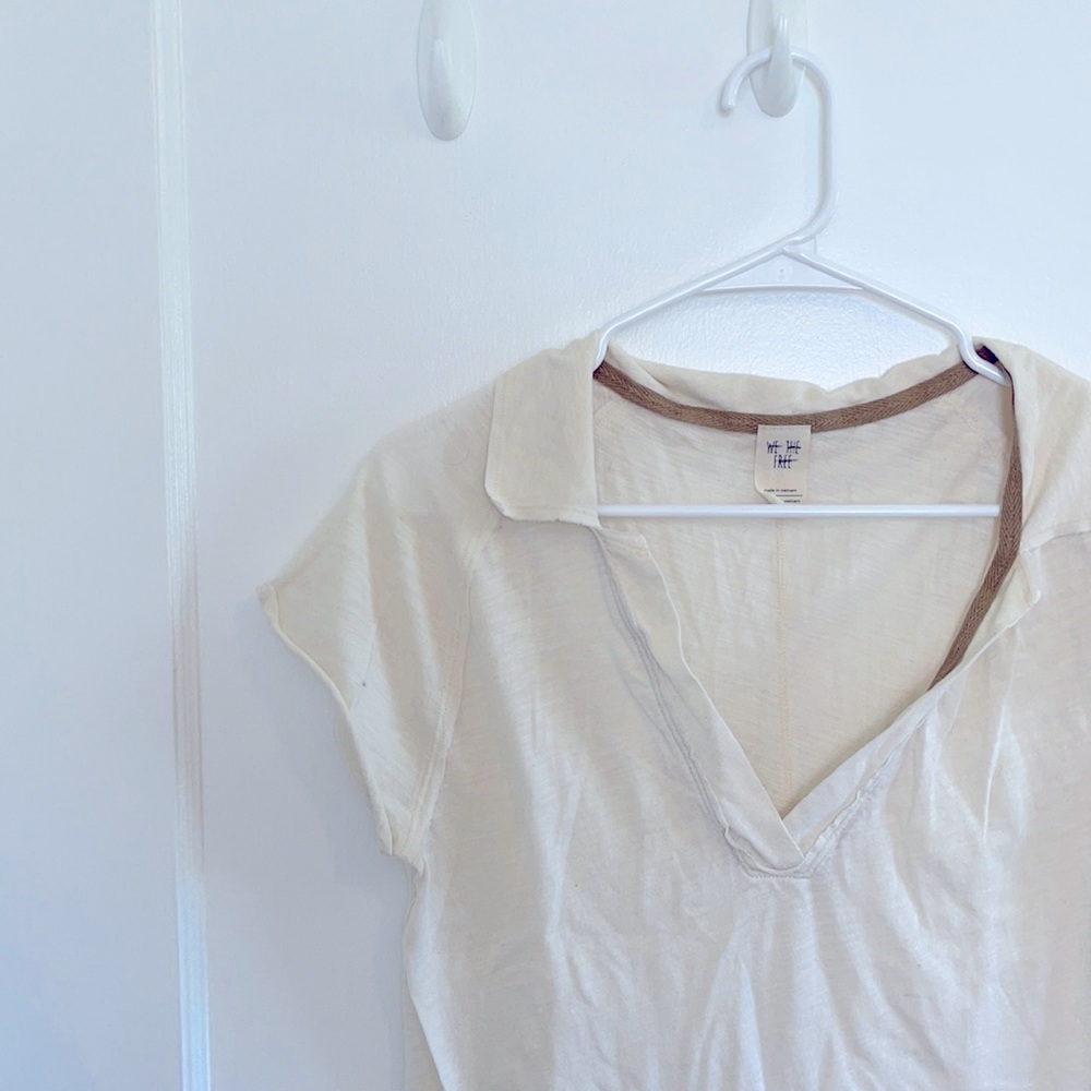 Free people cream colored top